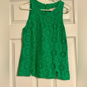 Bright green sleeveless top - Banana Republic